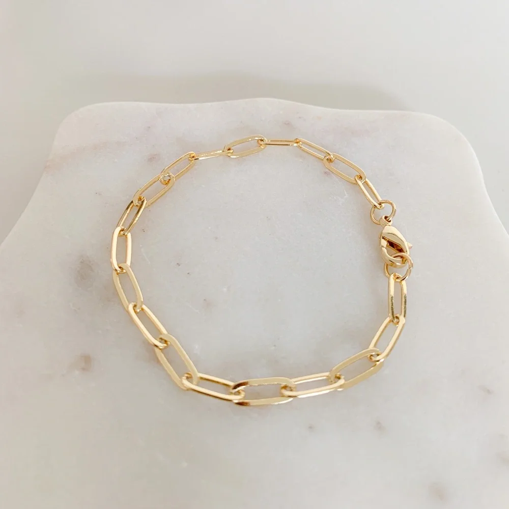 🎉HP🎉 Paper Clip Bracelet |14k Gold Filled - Picture 5 of 6